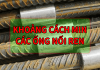 Khoảng cách thông thủy min giữa các ống nối ren cốt thép