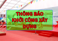 Thời gian thông báo khởi công xây dựng